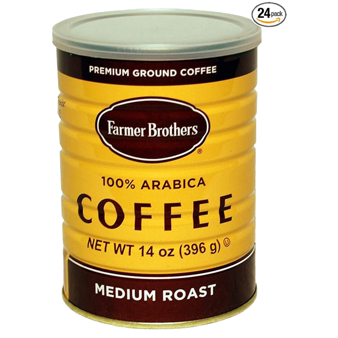 Farmer Brothers Arabica Medium Roast Ground Coffee Farmer Brothers Arabica Medium Roast Ground Coffee, Rainforest Alliance Certified, 14 oz tin. Sustainably sourced coffee with a smooth, balanced flavor
